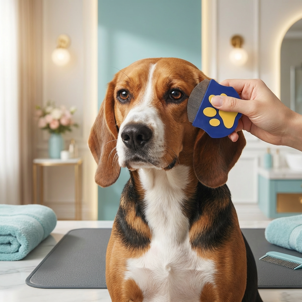 Pet Eye Comb – Grzebień do pielęgnacji twarzy dla plam łzowych, wydzieliny z oczu i kontroli pcheł