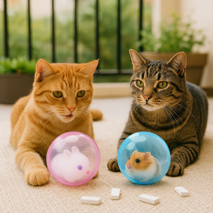 Toczący się chomik zabawka dla kota