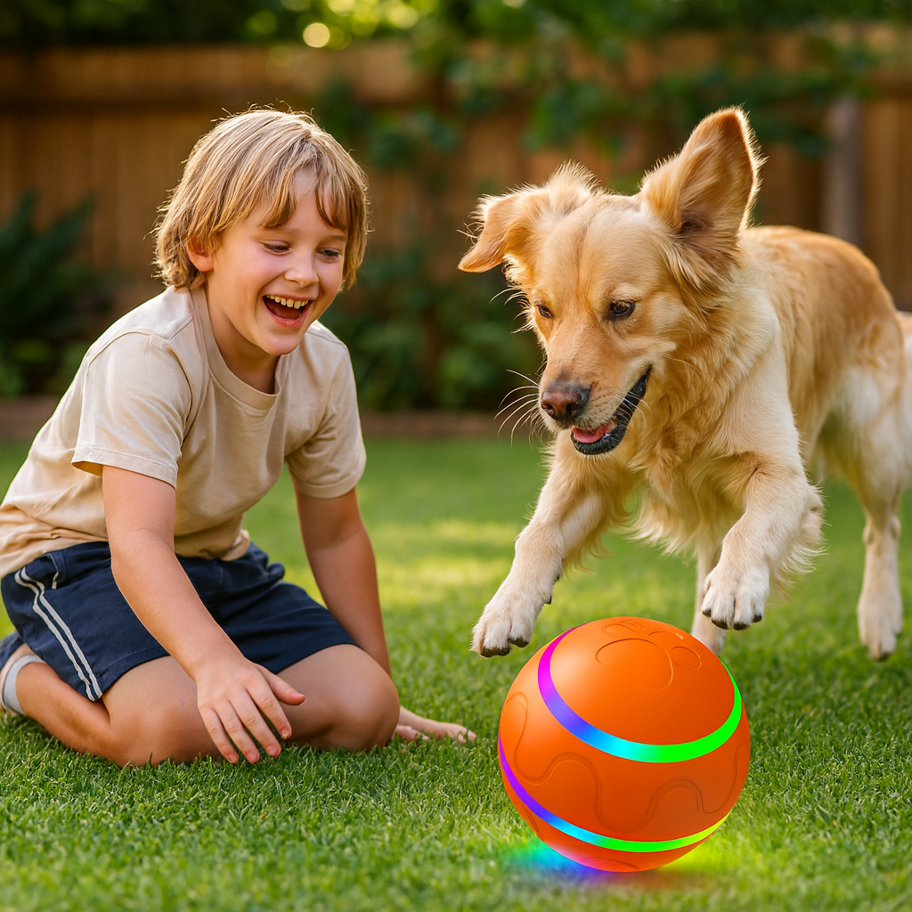 Wytrzymała i długotrwała samobieżna piłka dla psa