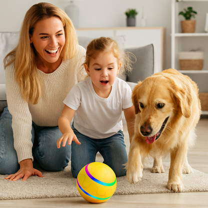 Wytrzymała i długotrwała samobieżna piłka dla psa