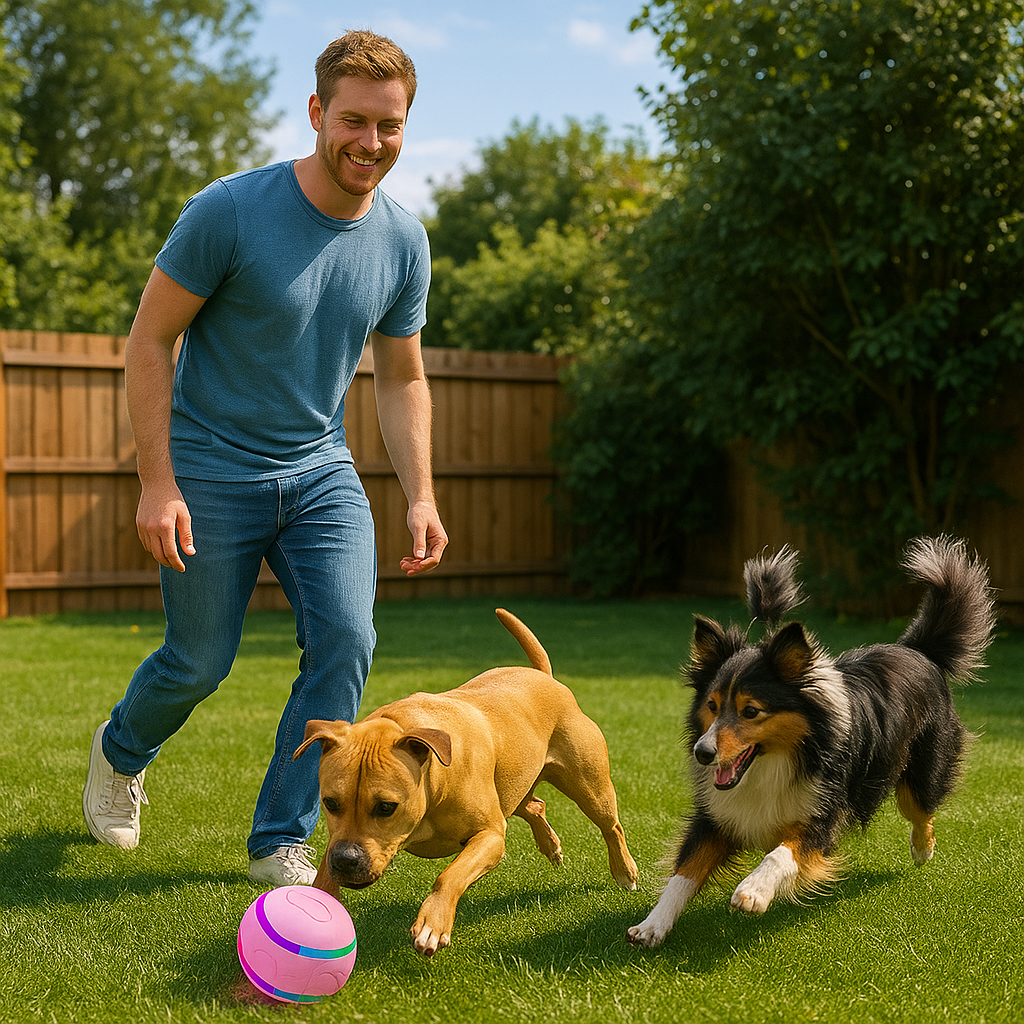 Wytrzymała i długotrwała samobieżna piłka dla psa