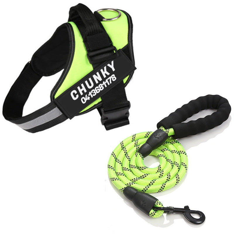 Personalizowane szelki dla psa typu anti-pull ułatwiające spacery