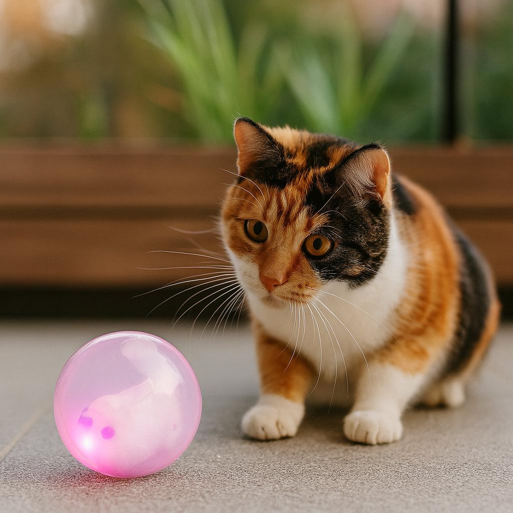 Toczący się chomik zabawka dla kota