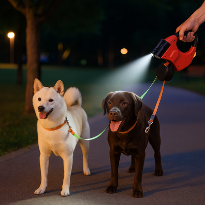 Praktyczna podwójna smycz dla psa zapobiegająca splątywaniu
