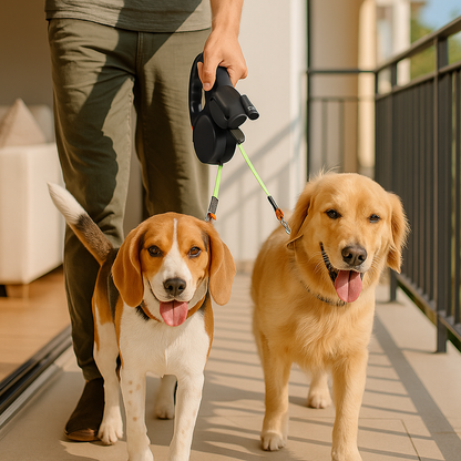 Praktyczna podwójna smycz dla psa zapobiegająca splątywaniu