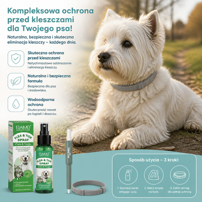 Naturalny Kompleksowy Zestaw Ochronny Przeciw Kleszczom dla Psów – Pakiet Bez Zmartwień