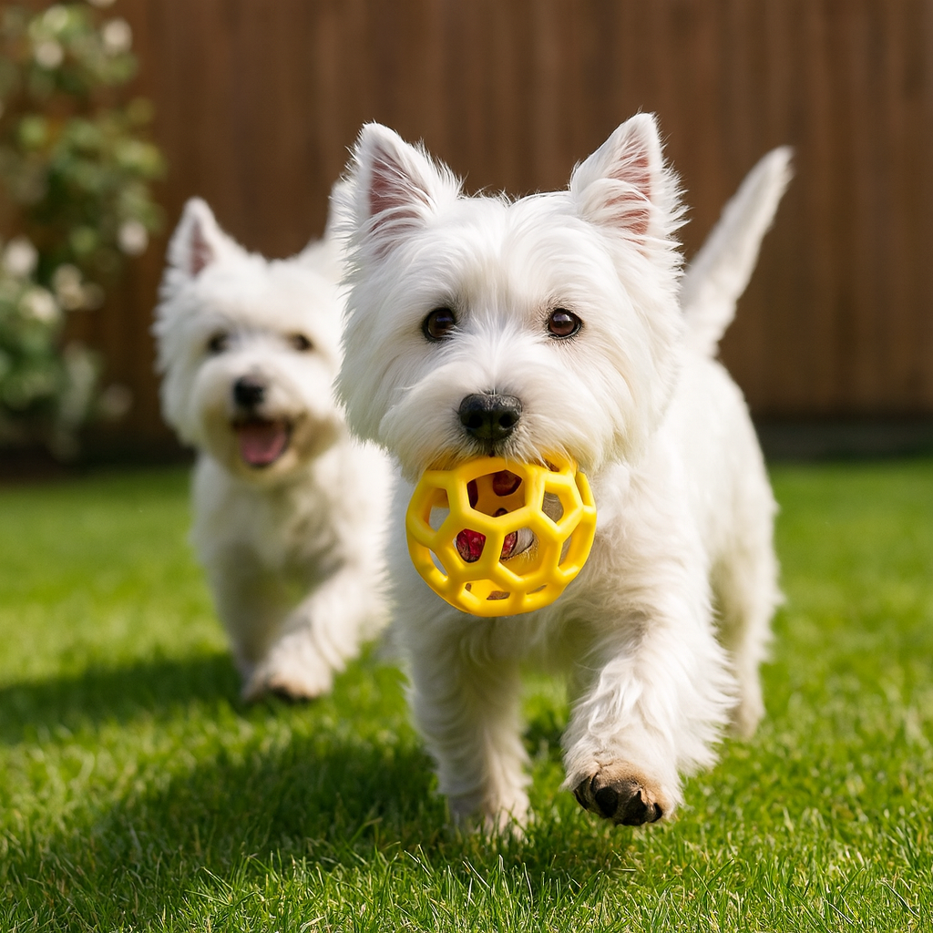 Piłka z dzwoneczkiem dla psów – odporna zabawka do pielęgnacji zębów i treningu