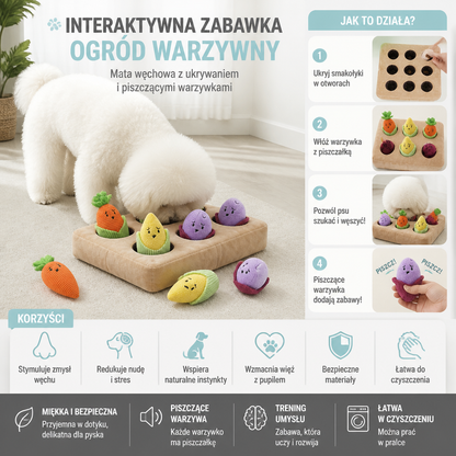 Interaktywna Zabawka Ogrodowa Z Warzywami – Mata Węchowa Z Ukrywaniem I Piszącymi Warzywkami