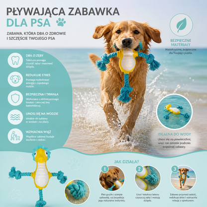 Wytrzymała Pływająca Zabawka Dla Psa Z Lateksu Dentystycznego I Liną