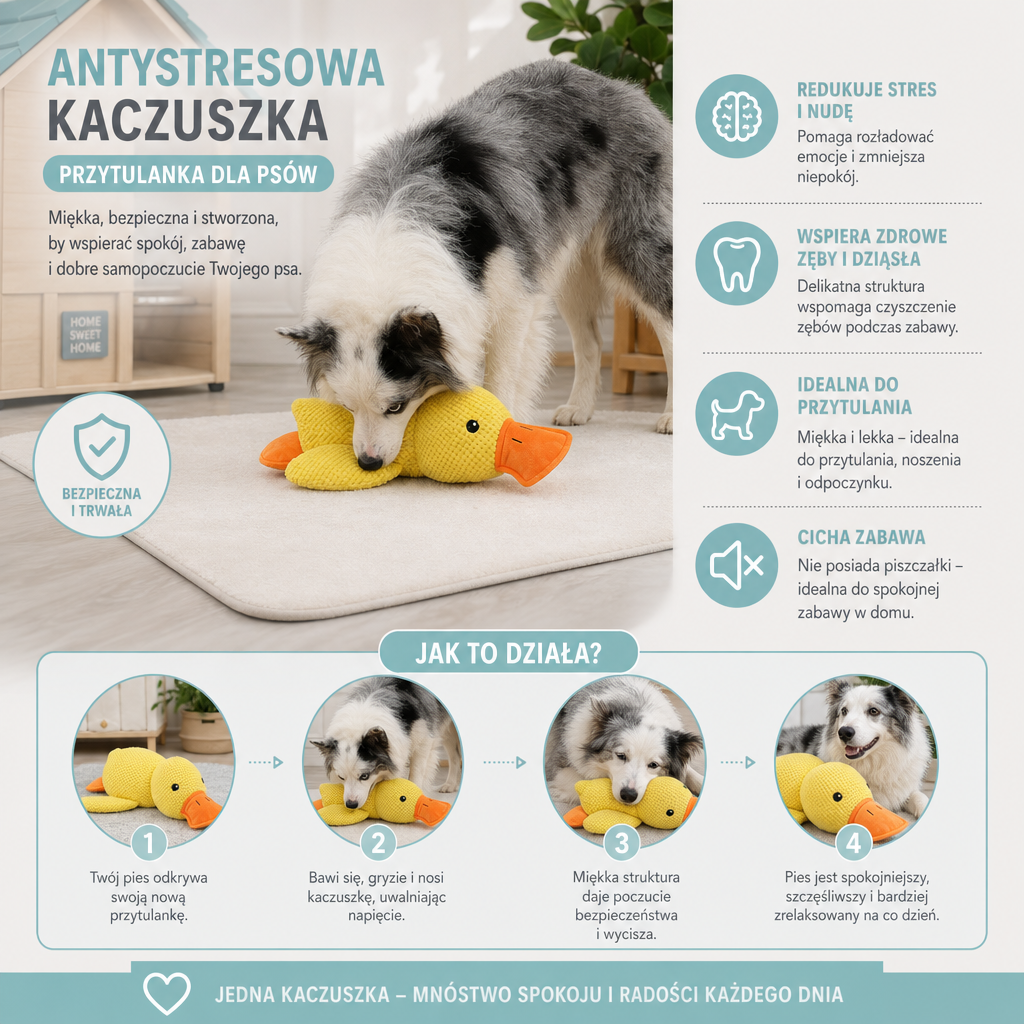 Antystresowa Kaczuszka – Przytulanka Dla Psów