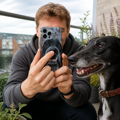 Personalizowane Etui na Telefon ze Zdjęciem Pupila i 3D Ściskaną Noską
