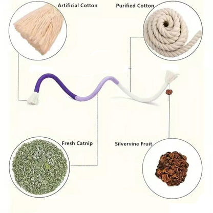 Naturalna lina do żucia dla kotów – wytrzymała, pielęgnująca zęby i redukująca stres