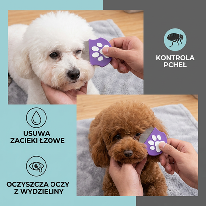 Pet Eye Comb – Grzebień do pielęgnacji twarzy dla plam łzowych, wydzieliny z oczu i kontroli pcheł