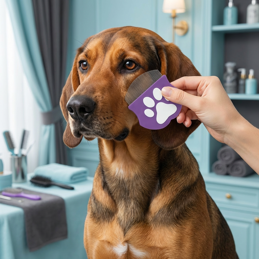 Pet Eye Comb – Grzebień do pielęgnacji twarzy dla plam łzowych, wydzieliny z oczu i kontroli pcheł