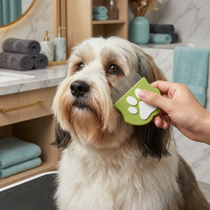 Pet Eye Comb – Grzebień do pielęgnacji twarzy dla plam łzowych, wydzieliny z oczu i kontroli pcheł