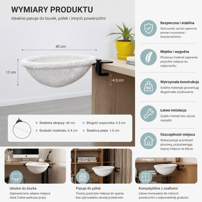 Wysokiej Jakości Wiszący Hamak Dla Kota Na Biurko I Półki