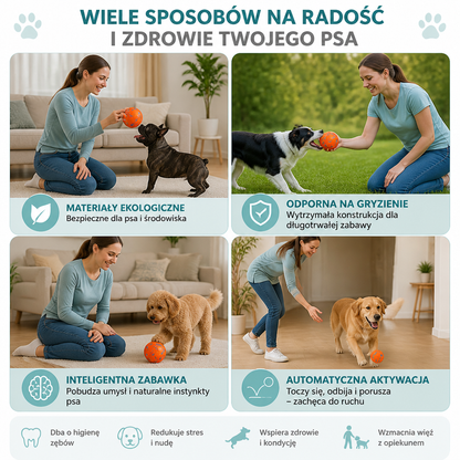 Ekologiczna, Odporna Na Gryzienie, Inteligentna, Interaktywna, Automatyczna Piłka Dla Psa
