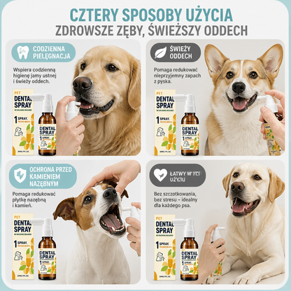 Spray Do Pielęgnacji Zębów Przeciw Kamieniowi Nazębnemu Dla Psów – Pomaga Redukować Płytkę Nazębną I Odświeżać Oddech