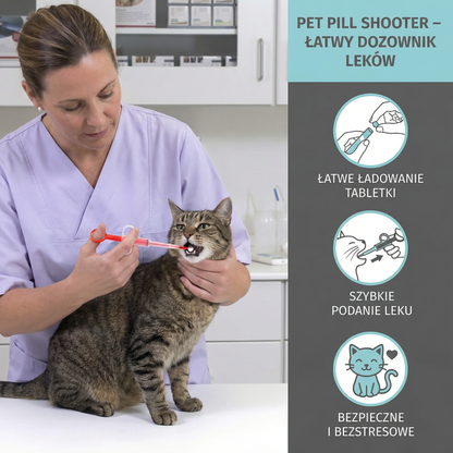 Pet Pill Shooter – Łatwy dozownik leków dla kotów i psów