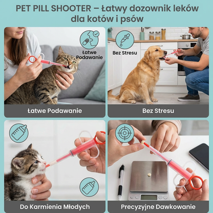 Pet Pill Shooter – Łatwy dozownik leków dla kotów i psów
