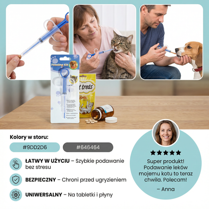 Pet Pill Shooter – Łatwy dozownik leków dla kotów i psów