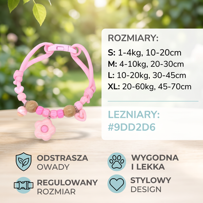 Urocza obroża z repelentem na owady dla psów