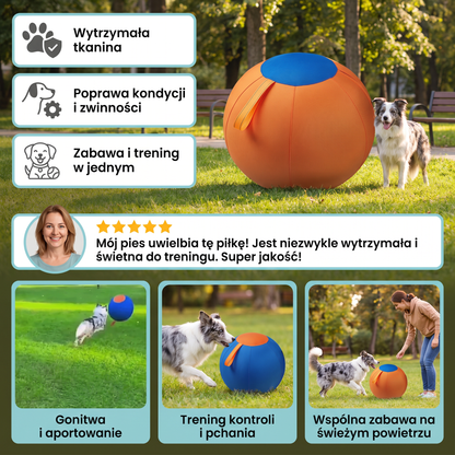 Wytrzymała Piłka Treningowa z Pokrowcem dla Psów