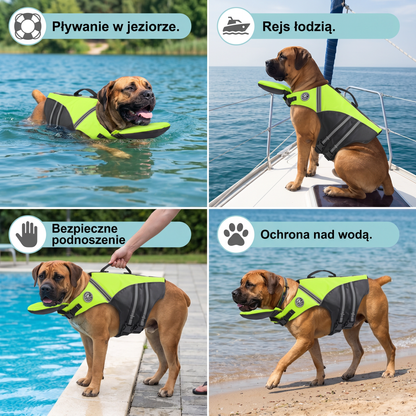 Kamizelka Ratunkowa Dla Psa Z Uchwytem Ratunkowym