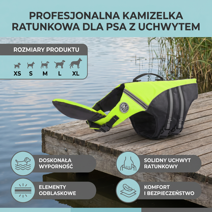 Kamizelka Ratunkowa Dla Psa Z Uchwytem Ratunkowym