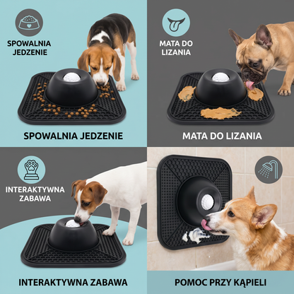 Miska Spowalniająca Jedzenie 2 w 1 z Matą do Lizania