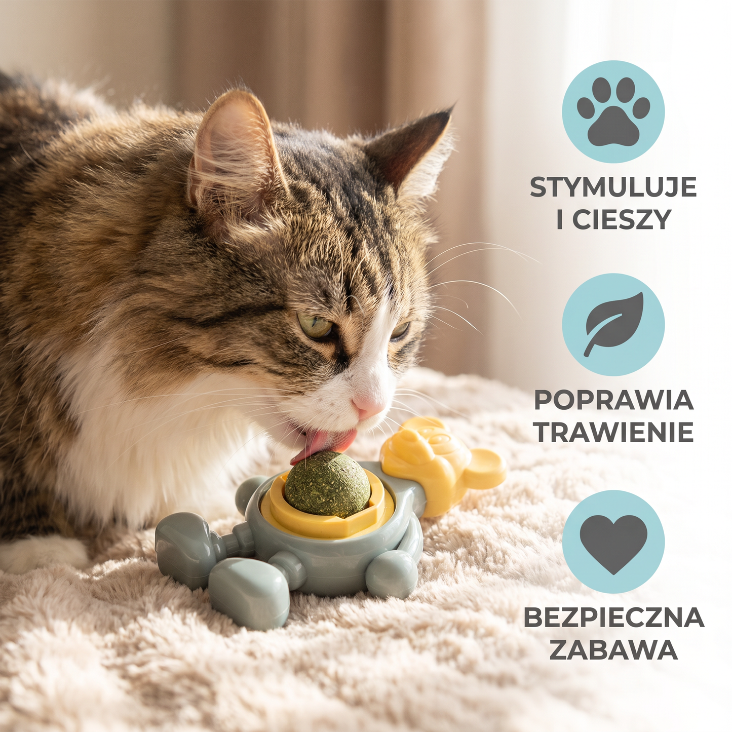 Piłka Z Kocimiętką Do Gryzienia Dla Kotów