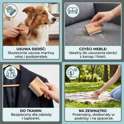 2-in-1 Grzebień Do Pielęgnacji Sierści I Usuwania Włosów Z Sierści, Mebli I Tkanin