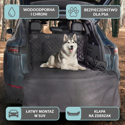 Wodoodporna Mata Do Bagażnika SUV Dla Psa Z Klapą Na Zderzak
