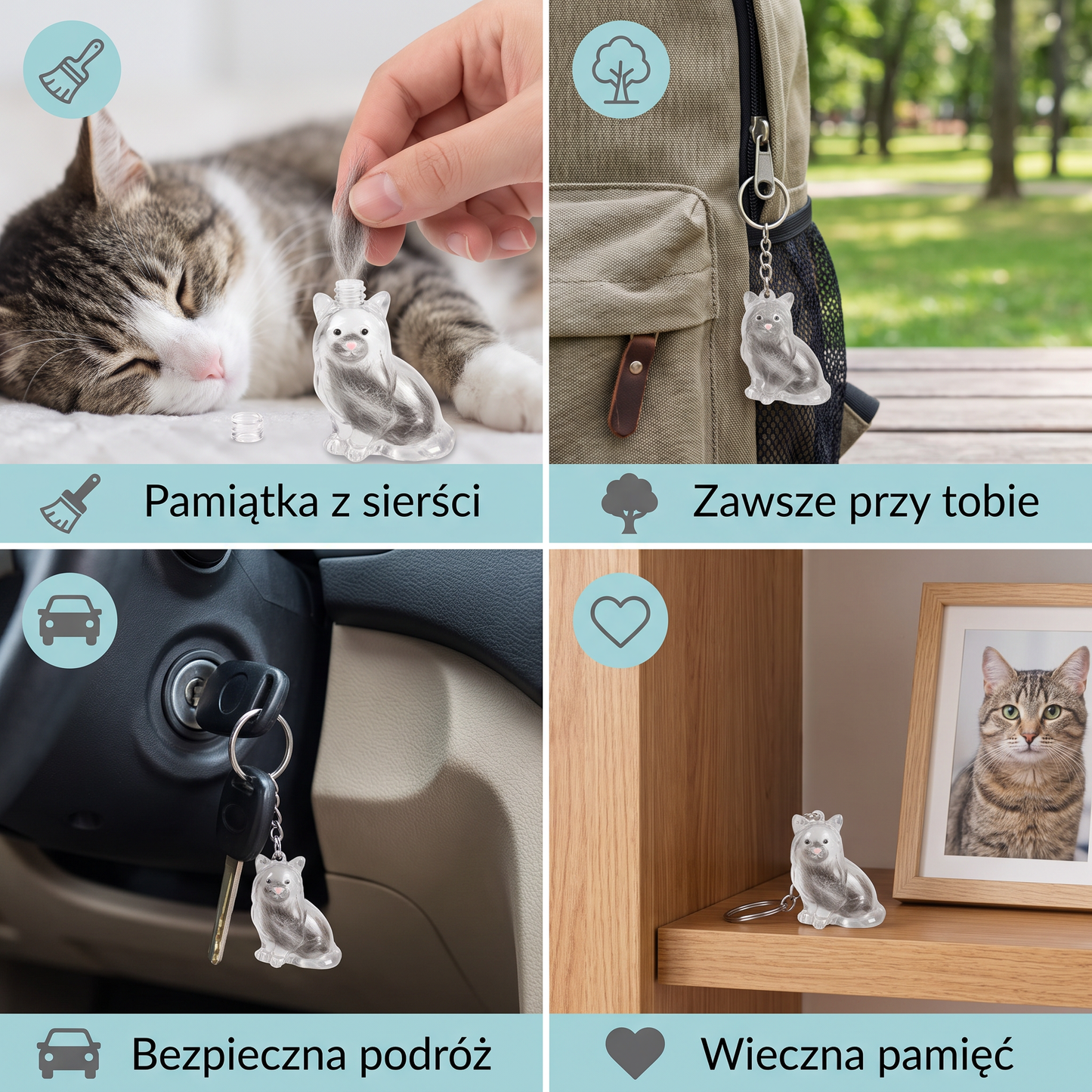 Brelok Na Sierść Kota – Pamiątka Na Kocią Sierść
