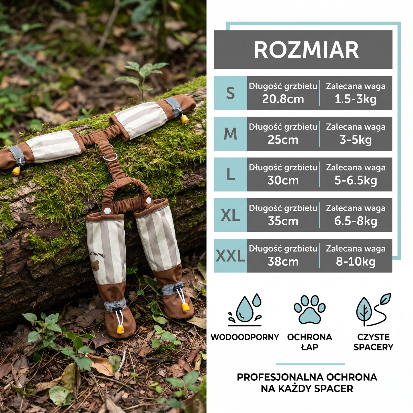 Wodoodporny Kombinezon Z Osłonami Na Łapy Dla Psa – Czyste I Chronione Spacery Na Świeżym Powietrzu
