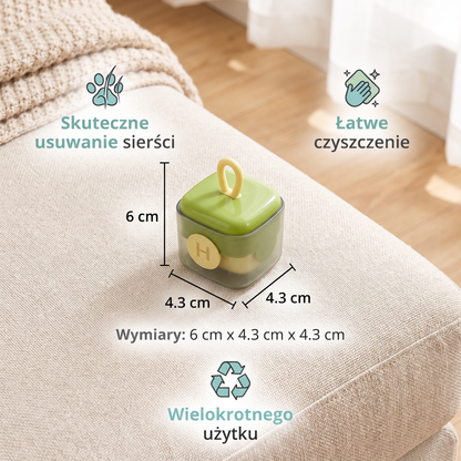 Rolka Do Usuwania Sierści Zwierząt z Wielokrotnego Użytku do Łatwego Czyszczenia Tkanin