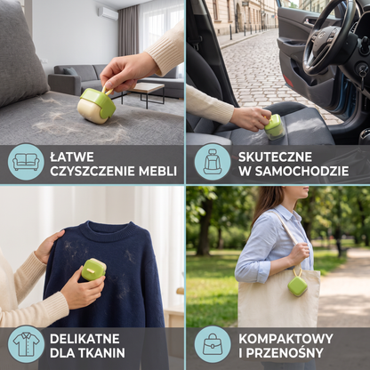 Rolka Do Usuwania Sierści Zwierząt z Wielokrotnego Użytku do Łatwego Czyszczenia Tkanin