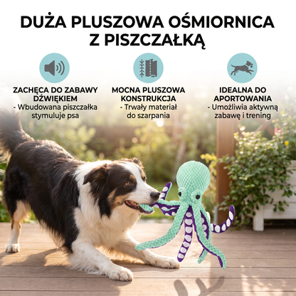 Duża Pluszowa Zabawka Dla Psa Ośmiornica Z Piszczałką