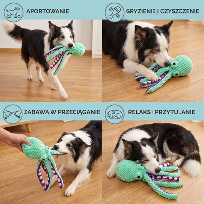 Duża Pluszowa Zabawka Dla Psa Ośmiornica Z Piszczałką