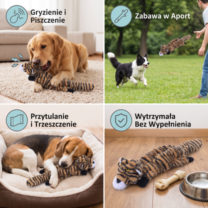 Wytrzymała Bezwypełnieniowa Zabawka Dla Psa Z Efektem Trzeszczenia I Piszczenia