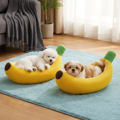 Bananowe Przytulne Legowisko dla Psów