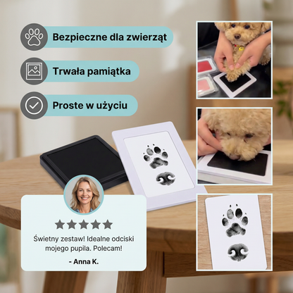 Zestaw do odcisku łapy i nosa zwierzaka – zestaw DIY pamiątka dla psów