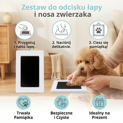 Zestaw do odcisku łapy i nosa zwierzaka – zestaw DIY pamiątka dla psów