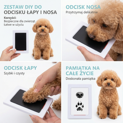 Zestaw do odcisku łapy i nosa zwierzaka – zestaw DIY pamiątka dla psów