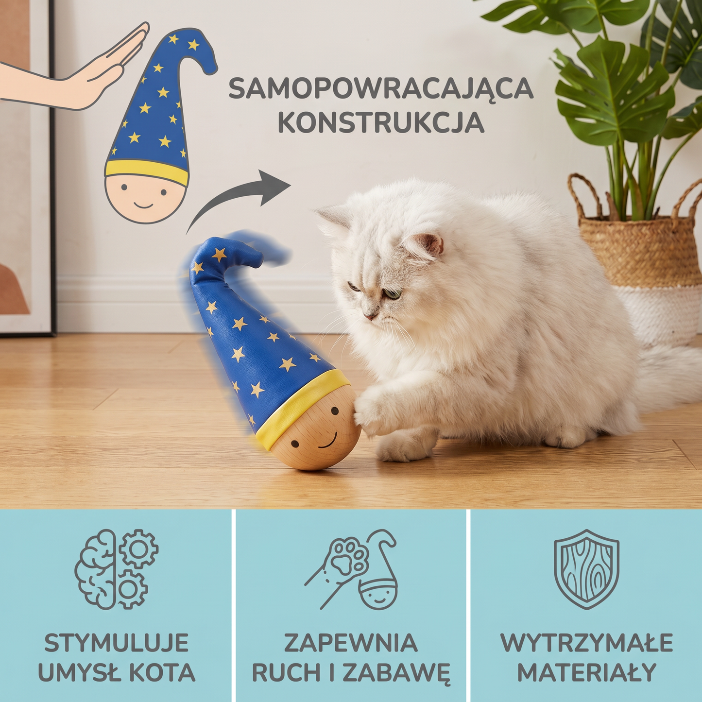 Federacyjne zabawki dla kotów – wytrzymała zabawka do zabawy przeciwko nudzie dla kotów