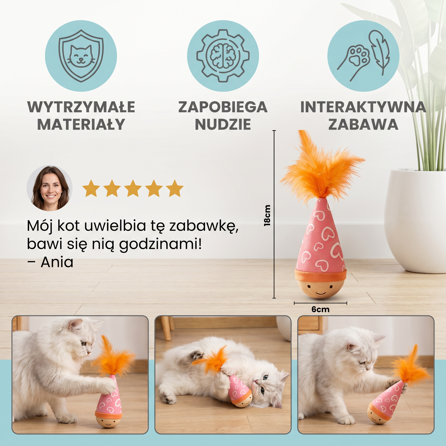 Federacyjne zabawki dla kotów – wytrzymała zabawka do zabawy przeciwko nudzie dla kotów