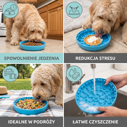Miska spowalniająca dla psów – Mata do lizania z silikonem spożywczym i przyssawkami