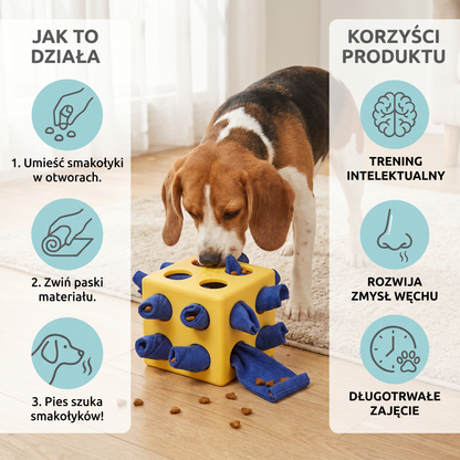 Zabawka węchowa dla psów – Wytrzymała zabawka intelektualna do zajęcia i poszukiwania smakołyków