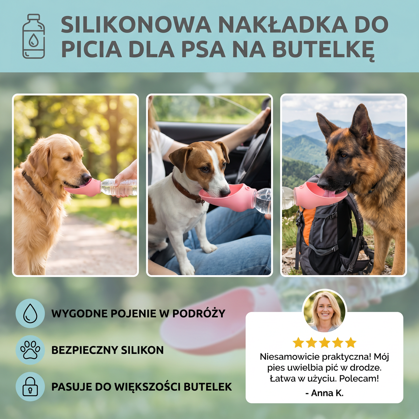 Silikonowy nakładka do picia na butelki