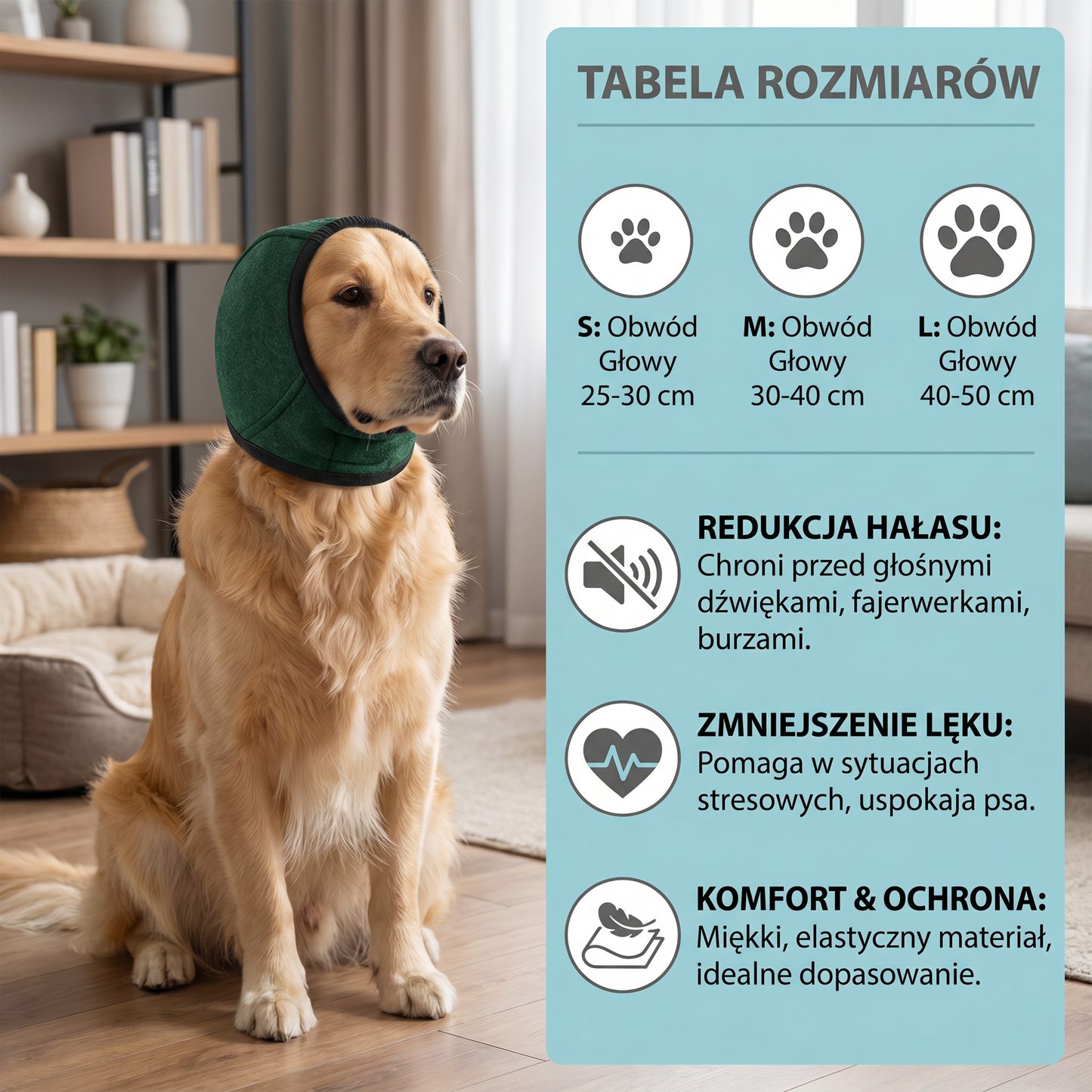 Ochronne nauszniki dla psa – redukujące hałas i zmniejszające lęk